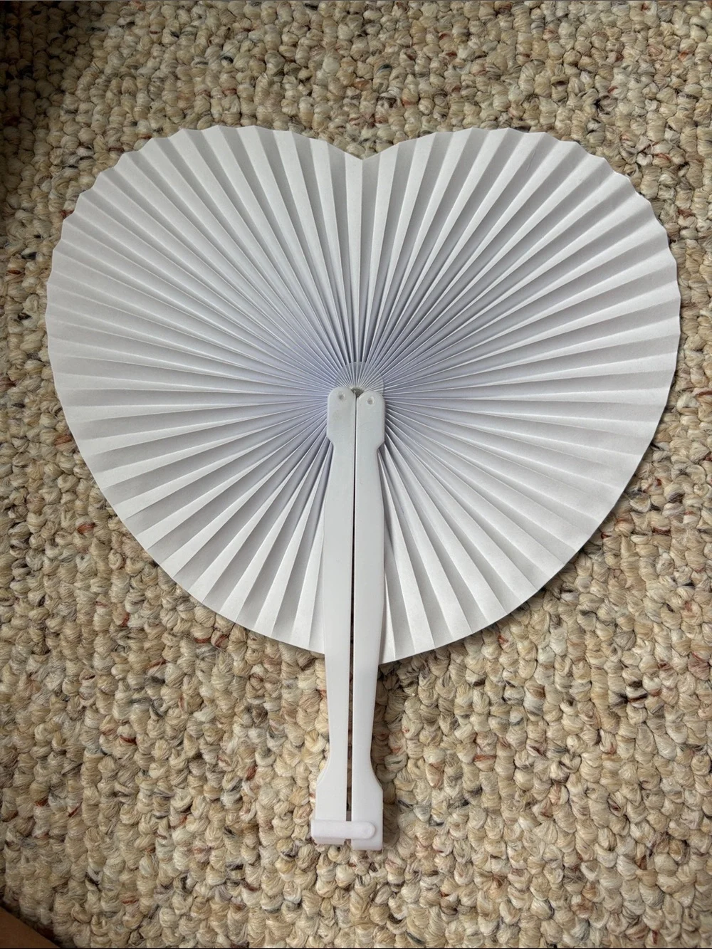 35+ White Heart Paper Hand Fan - Home Party Supplies